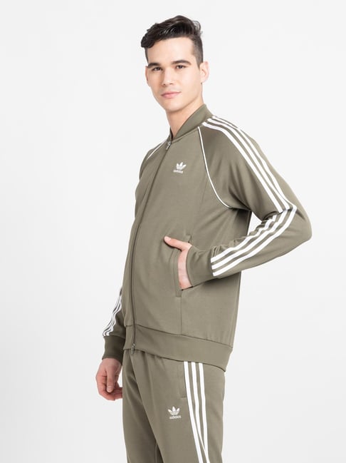 Adidas originals superstar track top cheap khaki