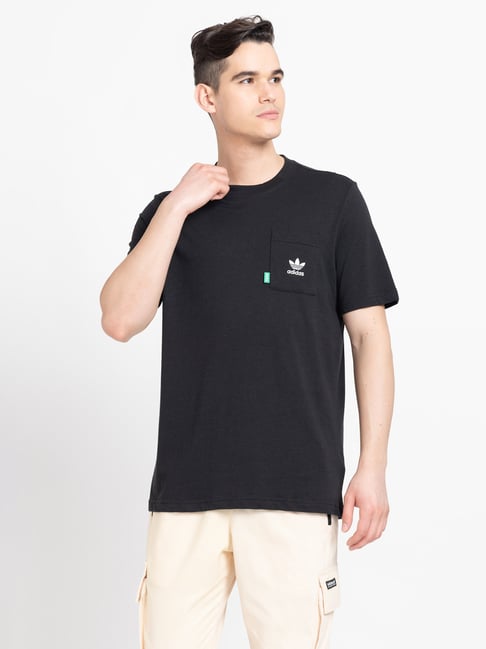 Adidas Originals Essentials Black Regular Fit Crew T-Shirt-picture-12