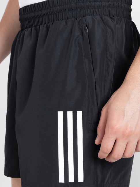 Buy adidas Black Regular Fit Club Striped Sports Shorts for