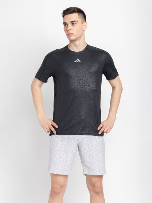 adidas Workout PU Print Training Shorts - Black