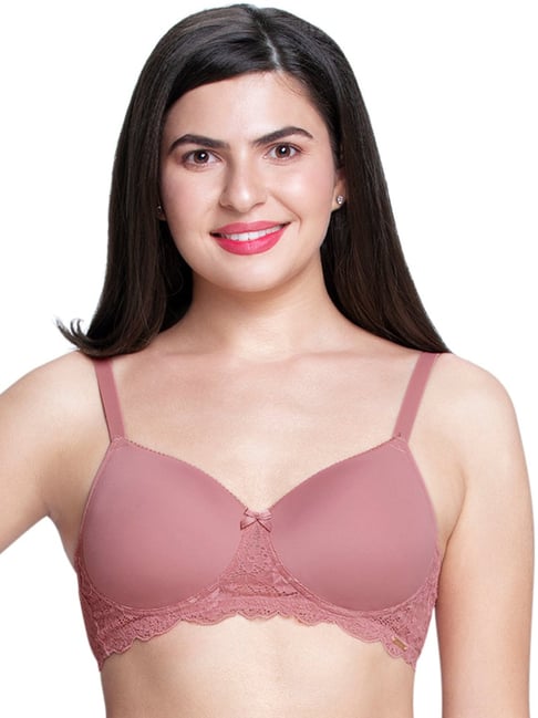Buy Amante Maroon Lace Pattern Full Coverage Bra for Women Online @ Tata  CLiQ