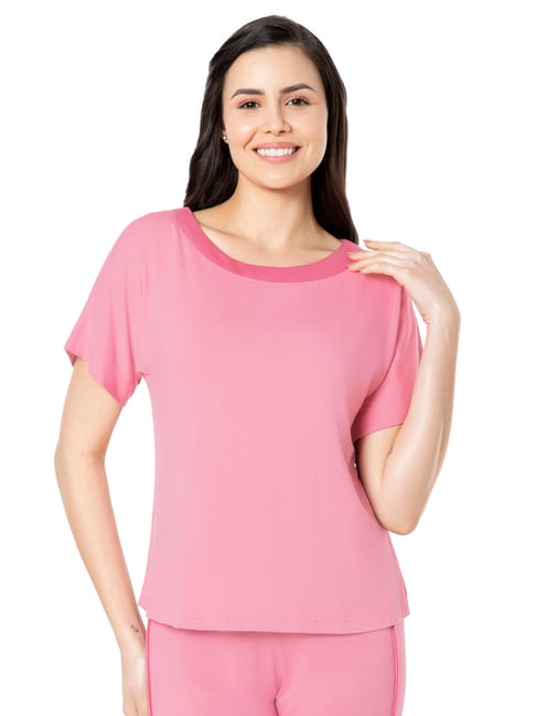 Amante Pink Regular Fit T-Shirt-picture-10