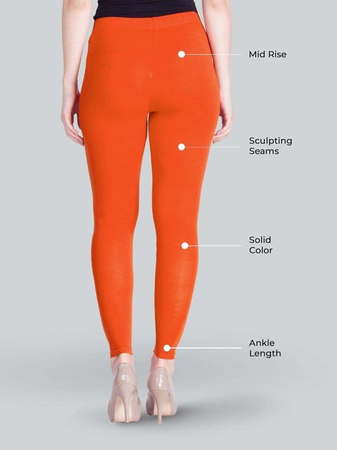 Buy Go Colors Women Rust Orange Solid Ankle Length Leggings - Leggings for  Women 8756577 | Myntra