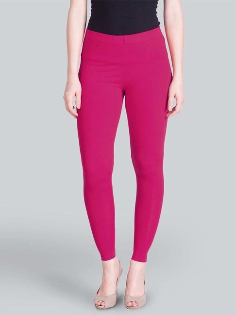 Buy Lyra Pink Cotton Mid Rise Leggings for Women Online @ Tata CLiQ