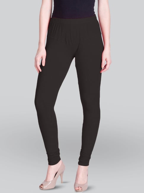 Buy Lyra Charcoal Grey Cotton Mid Rise Leggings for Women Online