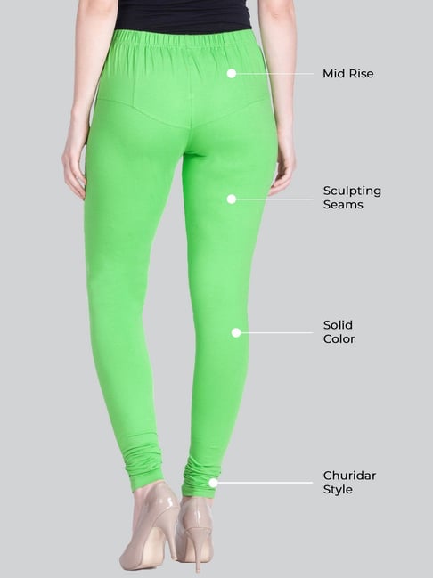 Lyra Aqua Green Cotton Full Length Leggings