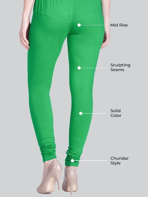 Lyra Aqua Green Cotton Full Length Leggings