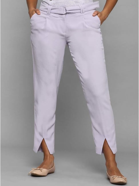 Romantic Night Lilac High Waist Straight Leg Trousers – Club L London - USA