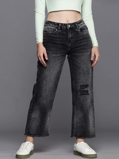 Allen Solly Grey Cotton Mid Rise Jeans-picture-19