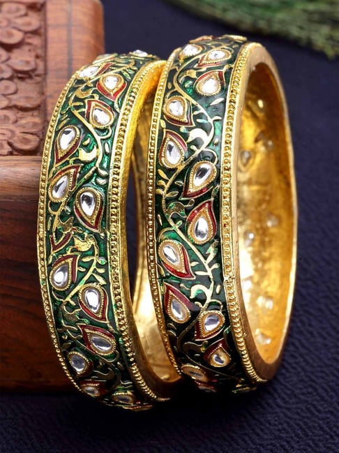 Gold plated bangles on sale online