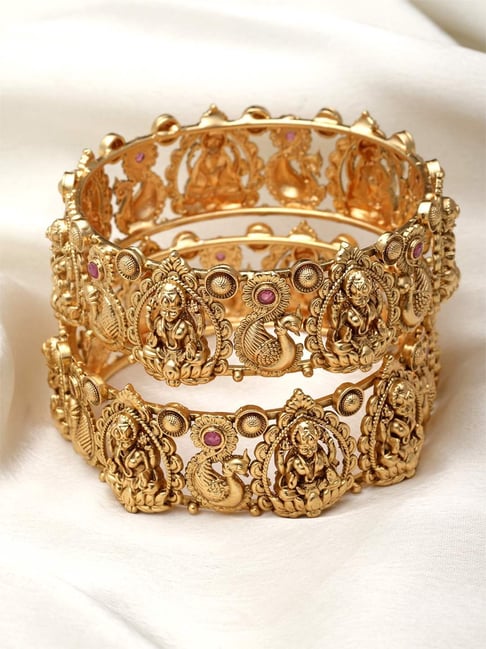 Peacock design gold on sale bangles