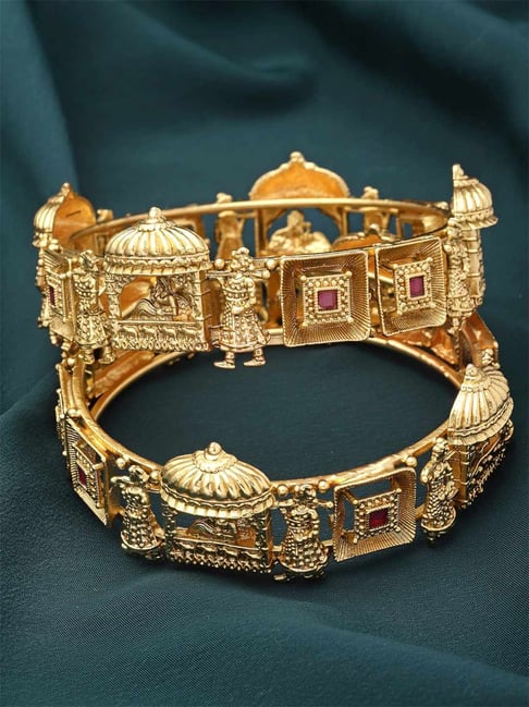 1 Gram Gold Plated Om With Diamond Antique Design Bracelet For Men - Style  C557, गोल्ड प्लेटेड ब्रेसलेट - Soni Fashion, Rajkot | ID: 2851506308797