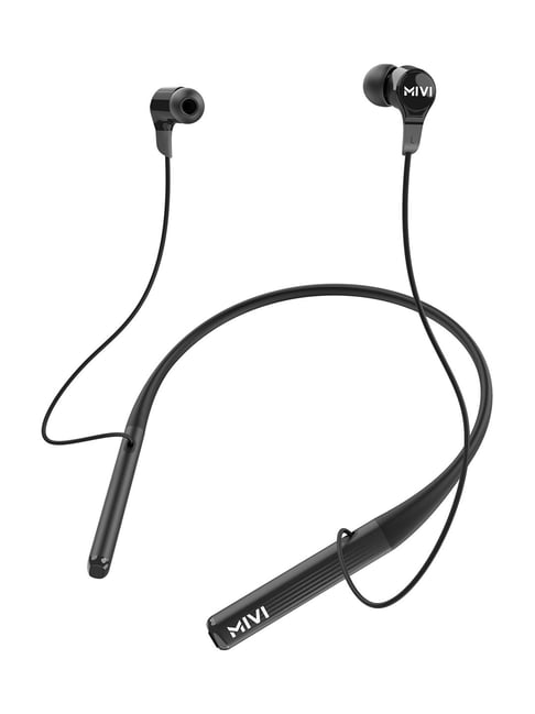 Mivi Collar 2B Bluetooth Wireless Neckband with 24 Hrs Playtime IPX7 Water Proof Black