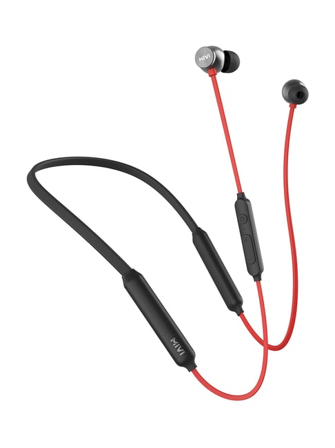 Mivi Collar Flash Pro Bluetooth Neckband with mic 72 Hrs Playtime Dual Battery Rich Sound Red