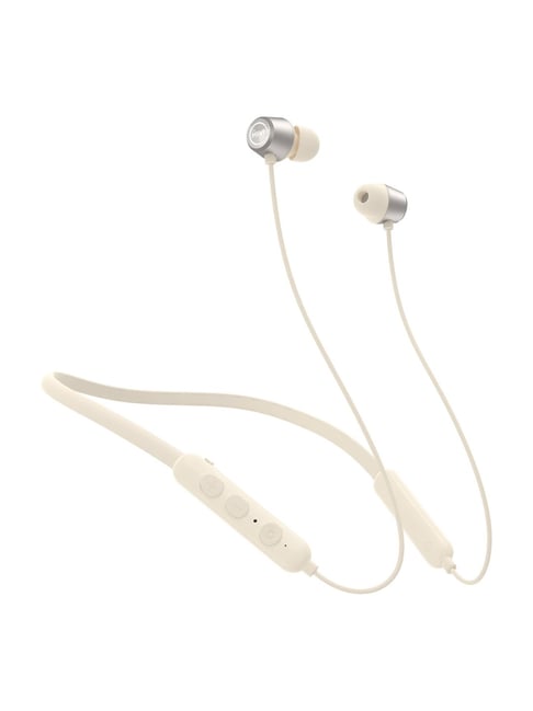 Mivi Collar D25 Neckband with Fast Charge, 24Hours Playtime, Powerful Bass (Beige, In the Ear)