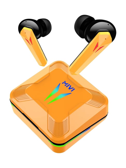 Buy Mivi Commando X9 BT Earbuds with Dual RGB Lights Yellow