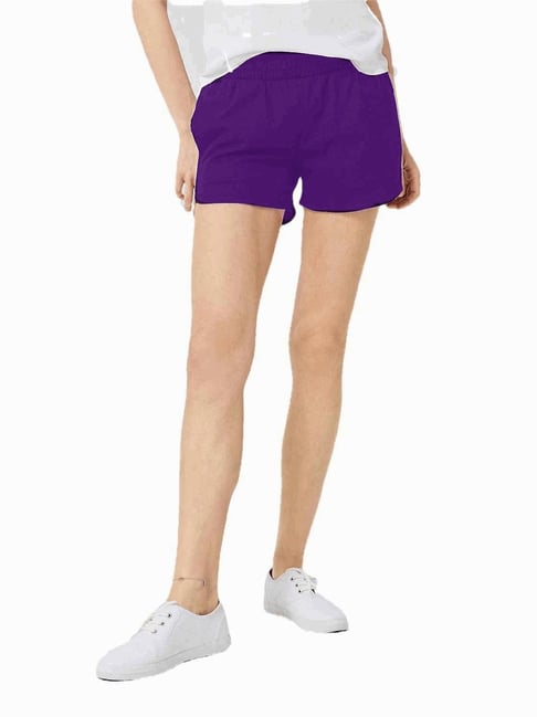 Womens purple bermuda on sale shorts