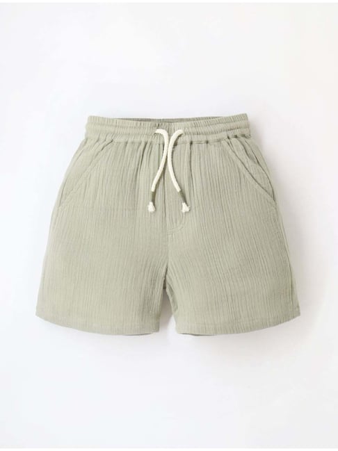Cherry Crumble By Nitt Hyman Kids Grey Textured Pattern Shorts