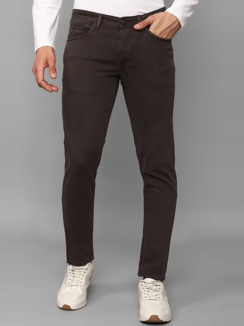 Buy Allen Solly Jeans Brown Cotton Skinny Fit Jeans for Mens
