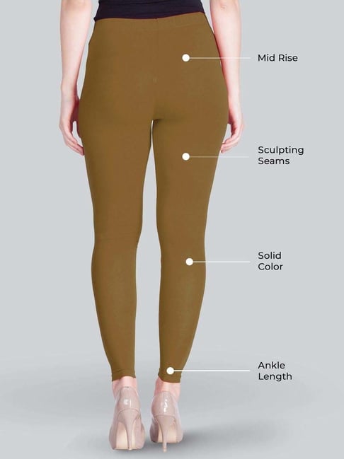 Buy Lyra Brown Cotton Mid Rise Leggings for Women Online @ Tata CLiQ