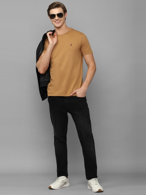 100 Cotton Half sleeve Black Solid Color Tshirt  20infinityin