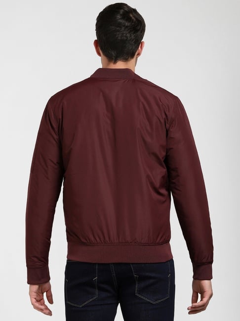 Fashion Classy Stand Collar Maroon Bomber Jacket Without T-Shirt. price  from jumia in Kenya - Yaoota!