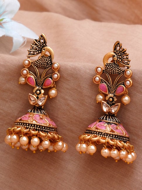 Shop Traditional Ethinic Jhumkas Chandbali Studs Earrings Online