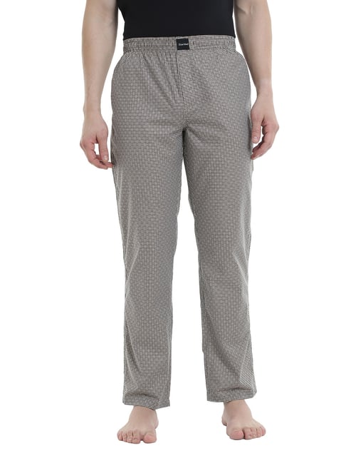 Don Vino Grey Regular Fit Check Lounge Pants-picture-26