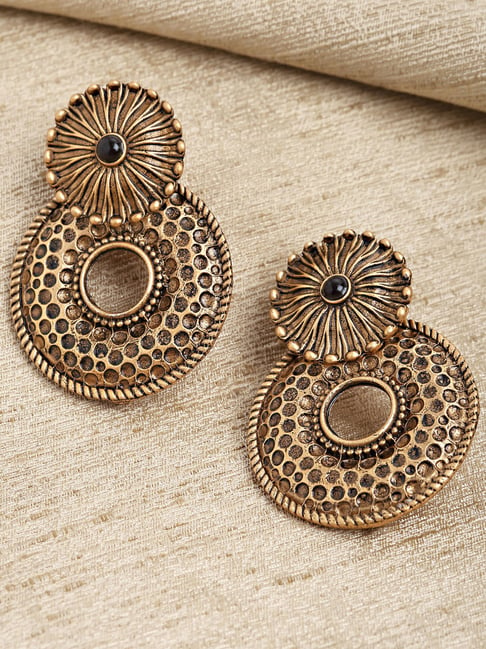 100% Handmade Saree Fabric Medium Size Stud Earrings – PencilboxShopUSA