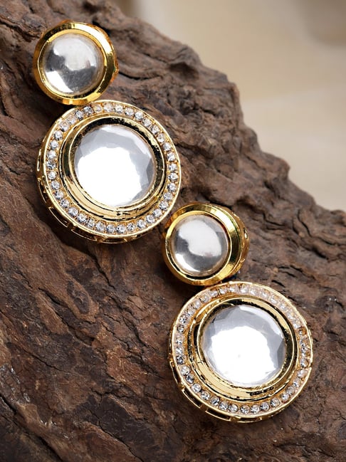 Amazon.com: Shining Diva Fashion Latest Stylish Traditional Kundan Pearl Drop  Earrings for Women and Girls, One Size, Metal, No Gemstone: Clothing, Shoes  & Jewelry