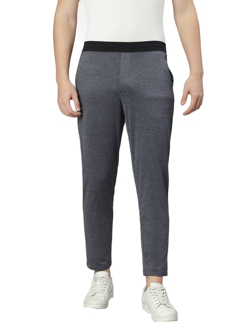 Slowave Grey Melange Regular Fit Trackpants-picture-15