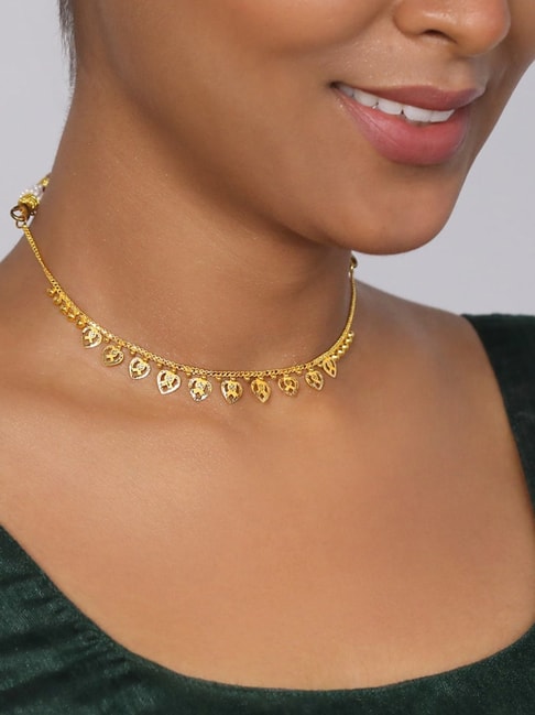91.60% Casting 40g Ladies Gold Choker Necklace at Rs 294000/piece in Taoru  | ID: 2851740757155