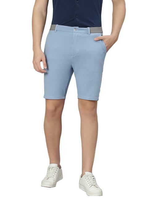 Slowave Blue Regular Fit Denim Shorts-picture-10
