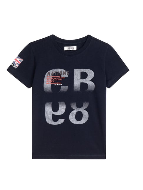 Cantabil Kids Navy Printed T-Shirt-picture-16