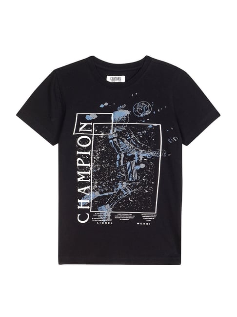 Cantabil Kids Black Printed T-Shirt-picture-14