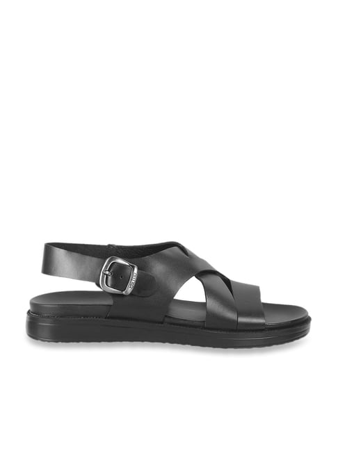 Metro Men's Black Back Strap Sandals-picture-40