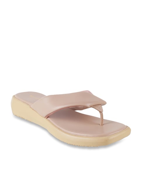 Nude wedge best sale flip flops