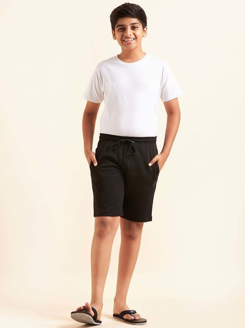Buy Sweet Dreams Kids Black Cotton Shorts for Boys Clothing Online