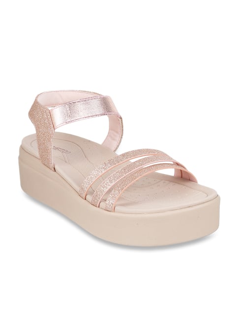 Moore Pl Rose Gold Nude Leather Sandals by Midas | Shop Online at Midas