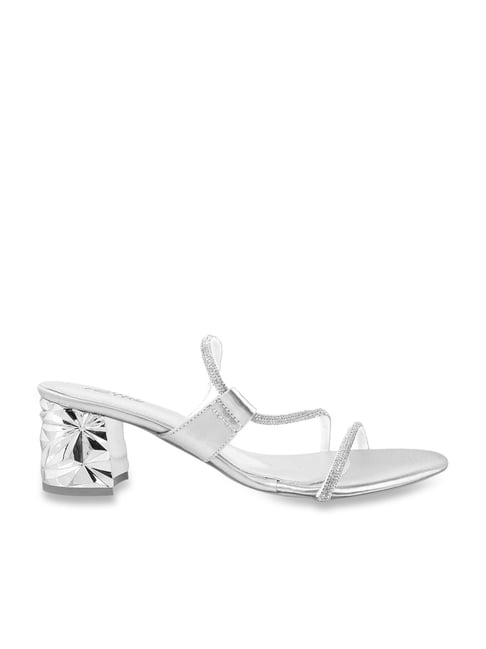 Metro Women's Silver Sling Back Sandals-picture-30