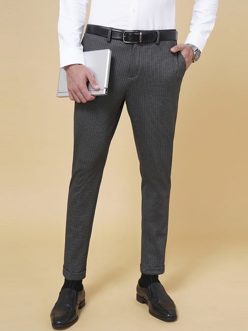 Brown Textured Trousers  Selling Fast at Pantaloonscom