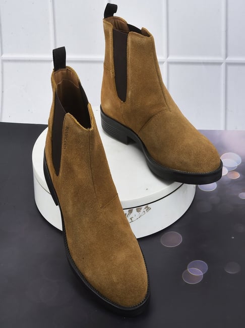 Woodland Men's Camel Chelsea Boots