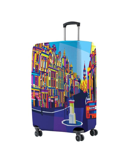 Nasher Miles Polyester 55 cm (20 Inch) Small Protective Luggage Cover - London Design