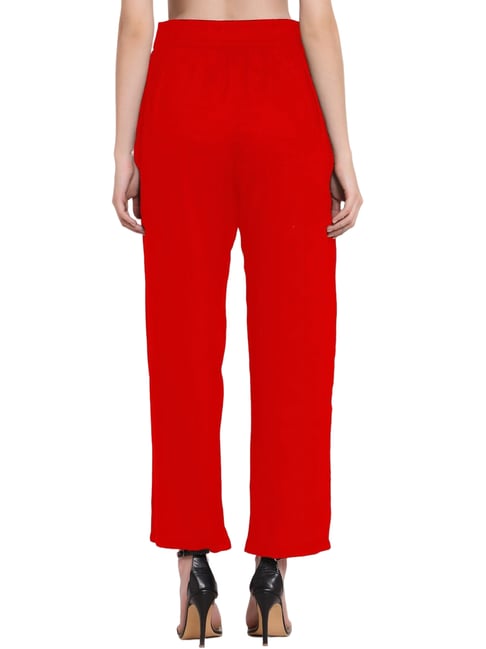 High Waisted Pleated Wide Leg Work Pants | boohoo