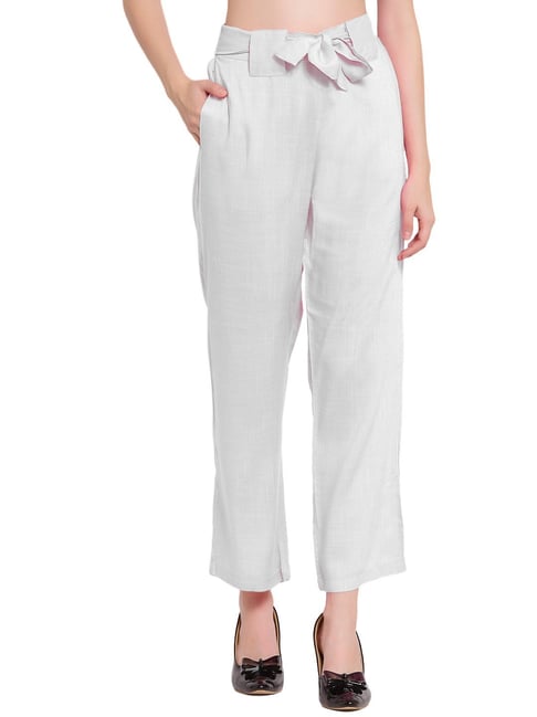 Relaxed Women White Trousers Price in India - Buy Relaxed Women White  Trousers online at Shopsy.in