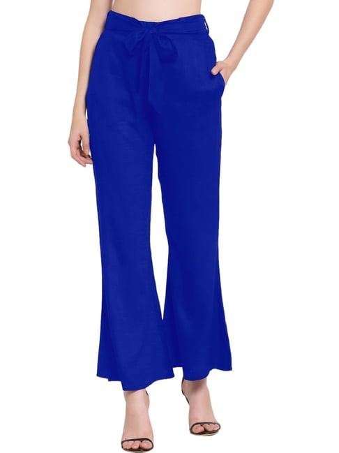 Buy Sharma Fashion Stylish Solid Polyester Lycra Casual Office Wear  Stretchable Bootcut Trousers for Womens & Girls (lavender28) at Amazon.in