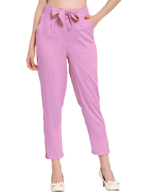 Buy Purple Trousers  Pants for Women by DeMoza Online  Ajiocom
