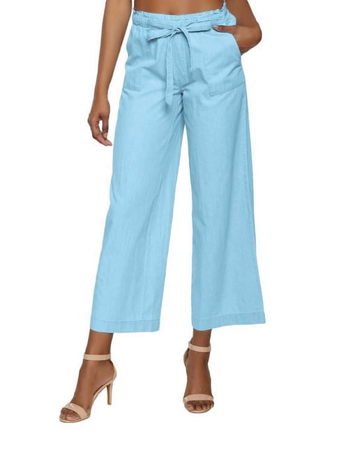 All Sizes Paper bag Style High-Waist Cotton Trousers XXS-8XL