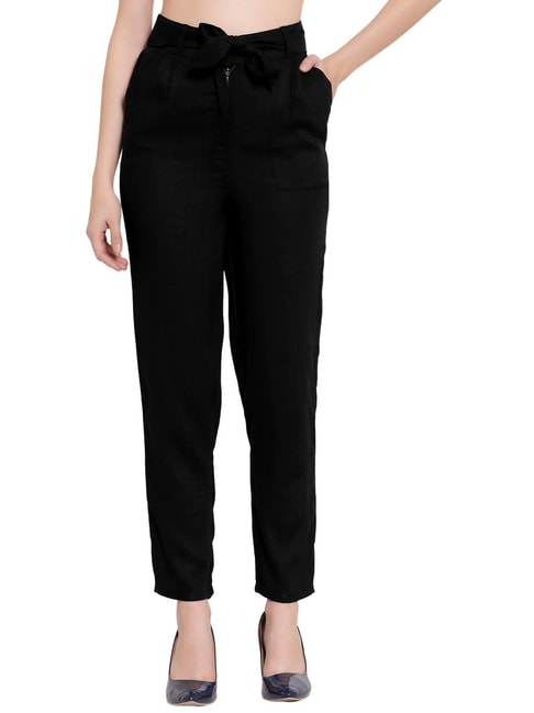 mango check black white red cigarette trousers pants work retro 34 8 10 L27  W28 | eBay