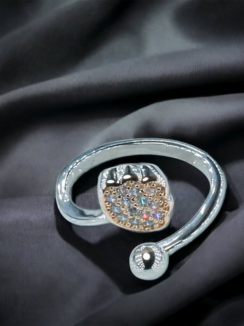 Taraash 92.5 Sterling Silver Leaf Casual Ring for Women